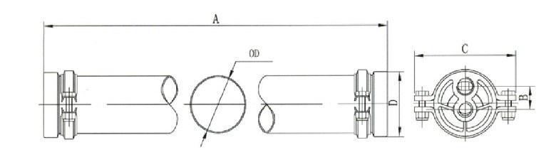Stainless Steel Membrane Housing (4040-12SL)