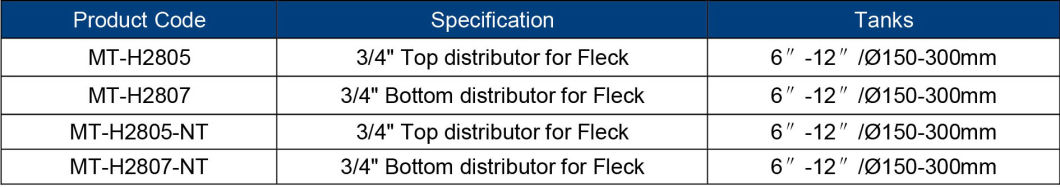 Top/Bottom Distributor for Water Treatment (Brine Tank)